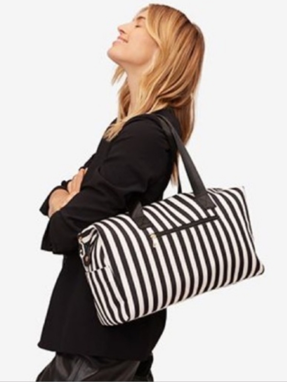 Alice + Olivia Duffle Bag In Positano Stripe